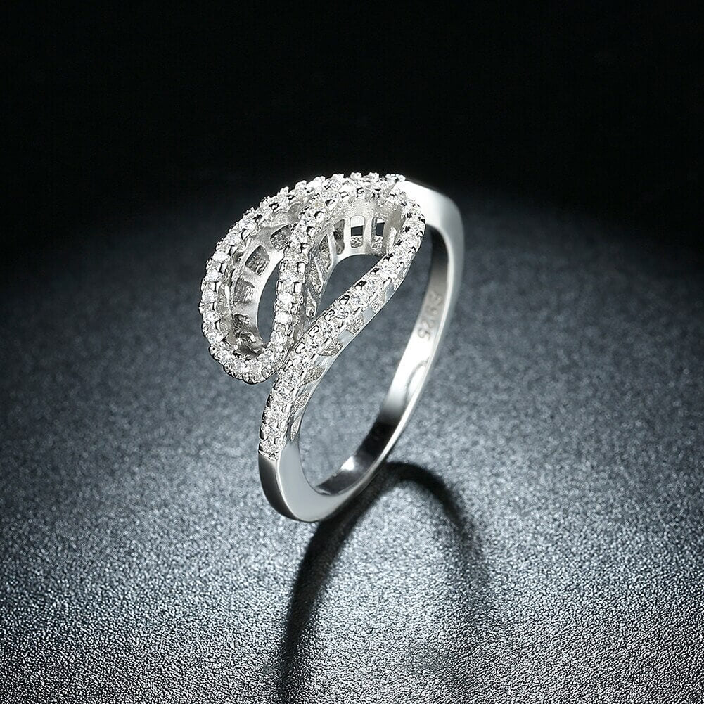 Classic Wave Inspired Ring in Sterling Silver